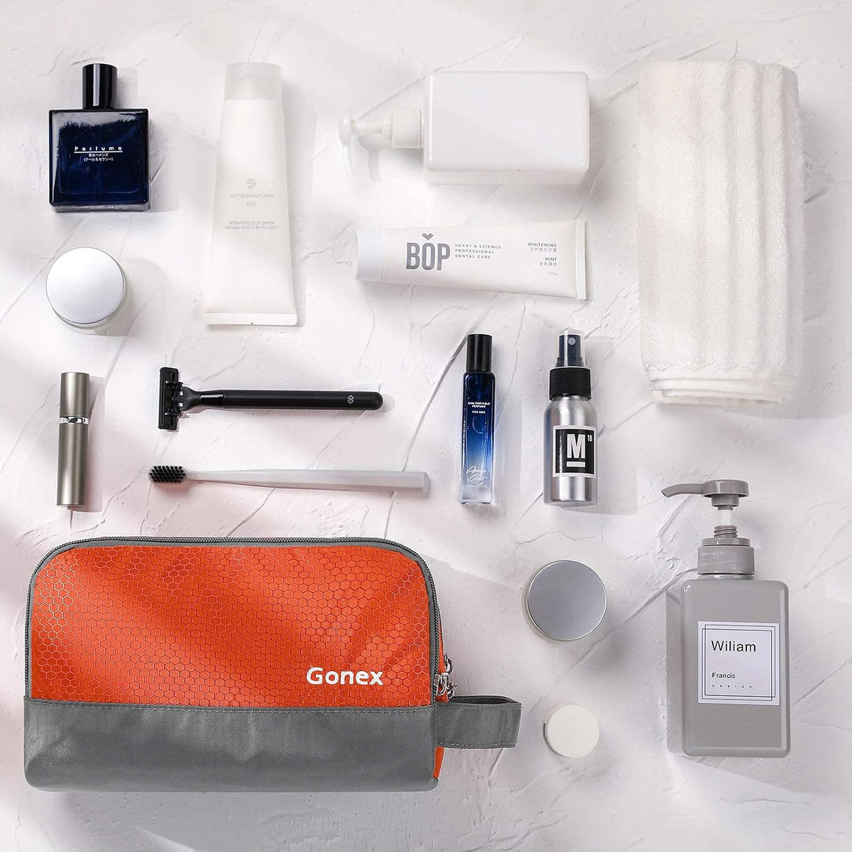 Gonex Travel Toiletry Bag for Men, Water Resistant Dopp Kit for Toiletries