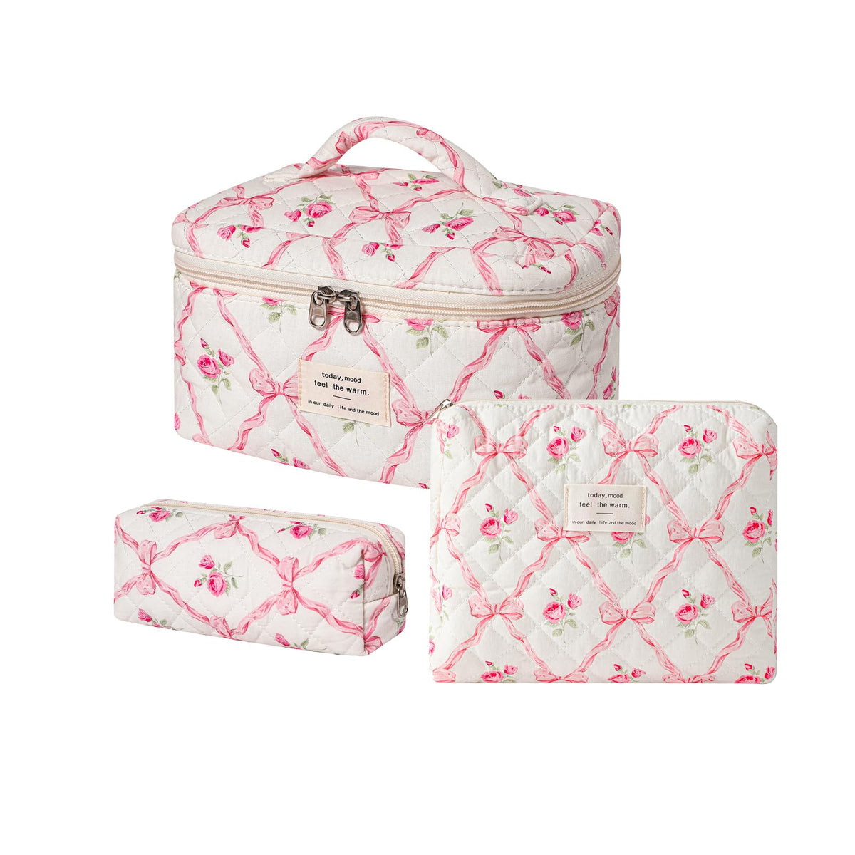 uekeboag Large Travel Quilted Makeup Bag for Women