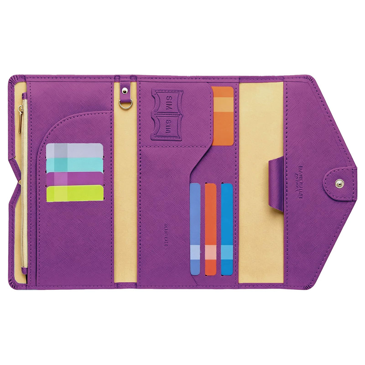 ZOPPEN Passport Holder Travel Wallet Organizer for Women,Black