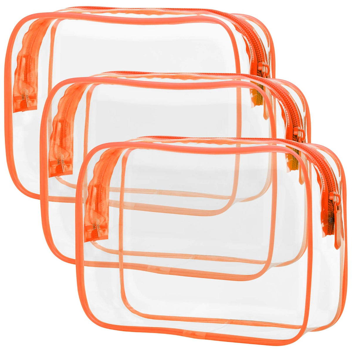 PACKISM TSA Approved Toiletry Bag - Clear Makeup Bag for Travel, Rose Pink