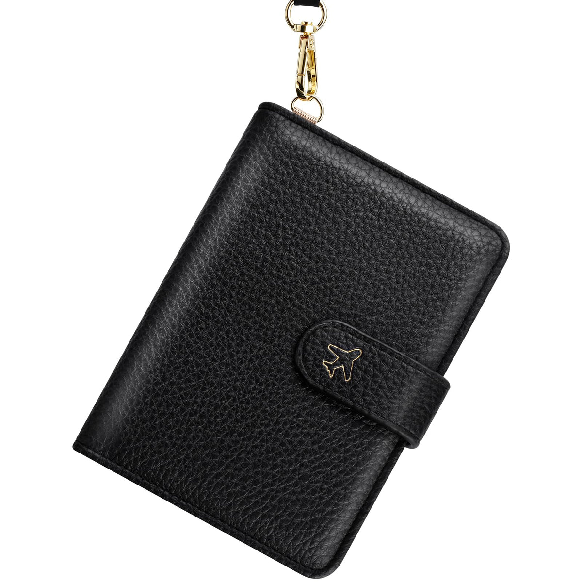 Passport Holder for Travel, Passport Wallet with Neck Strap RFID Blocking, Passport Book Cover Case with Card Slots, Travel Gifts for Women Men