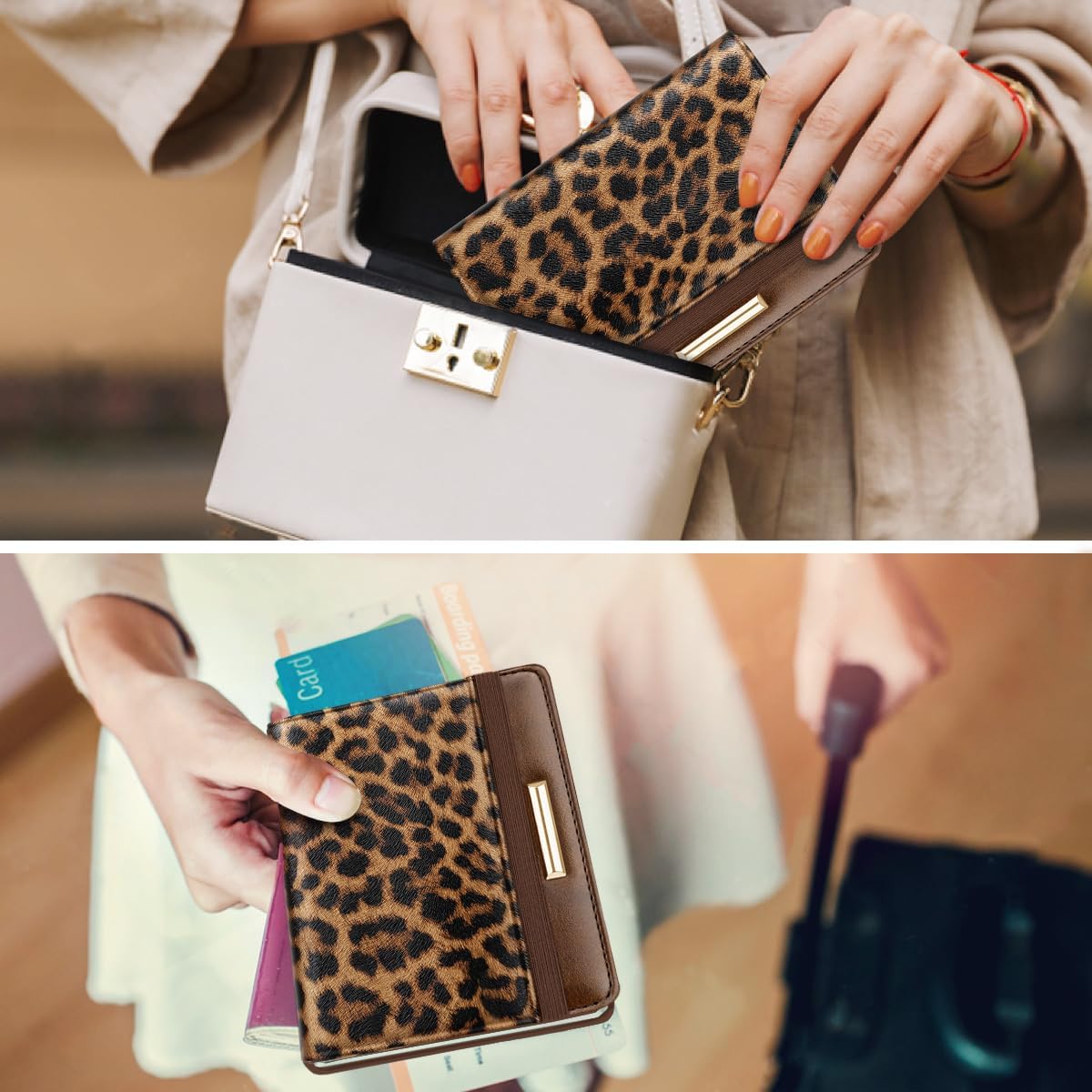 Coco Rossi Passport Holder for Travel Women Slim RFID Passport Cover Wallet