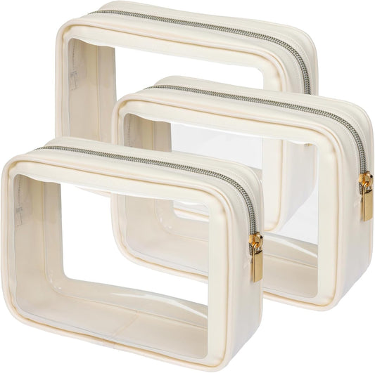 PACKISM Clear Makeup Bag Foldable - TSA Approved Toiletry Bag for Travel