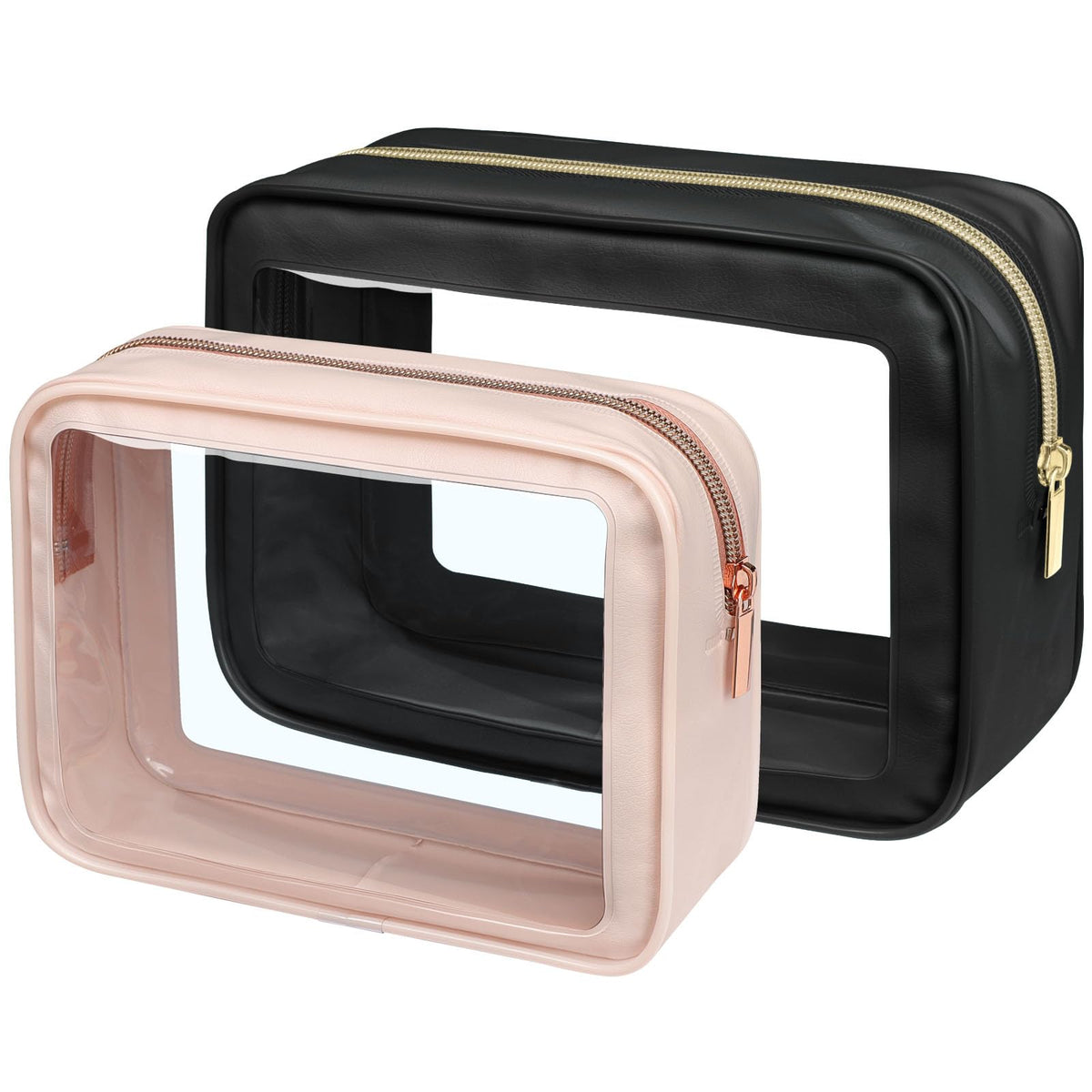 PACKISM Clear Makeup Bag Foldable - TSA Approved Toiletry Bag for Travel