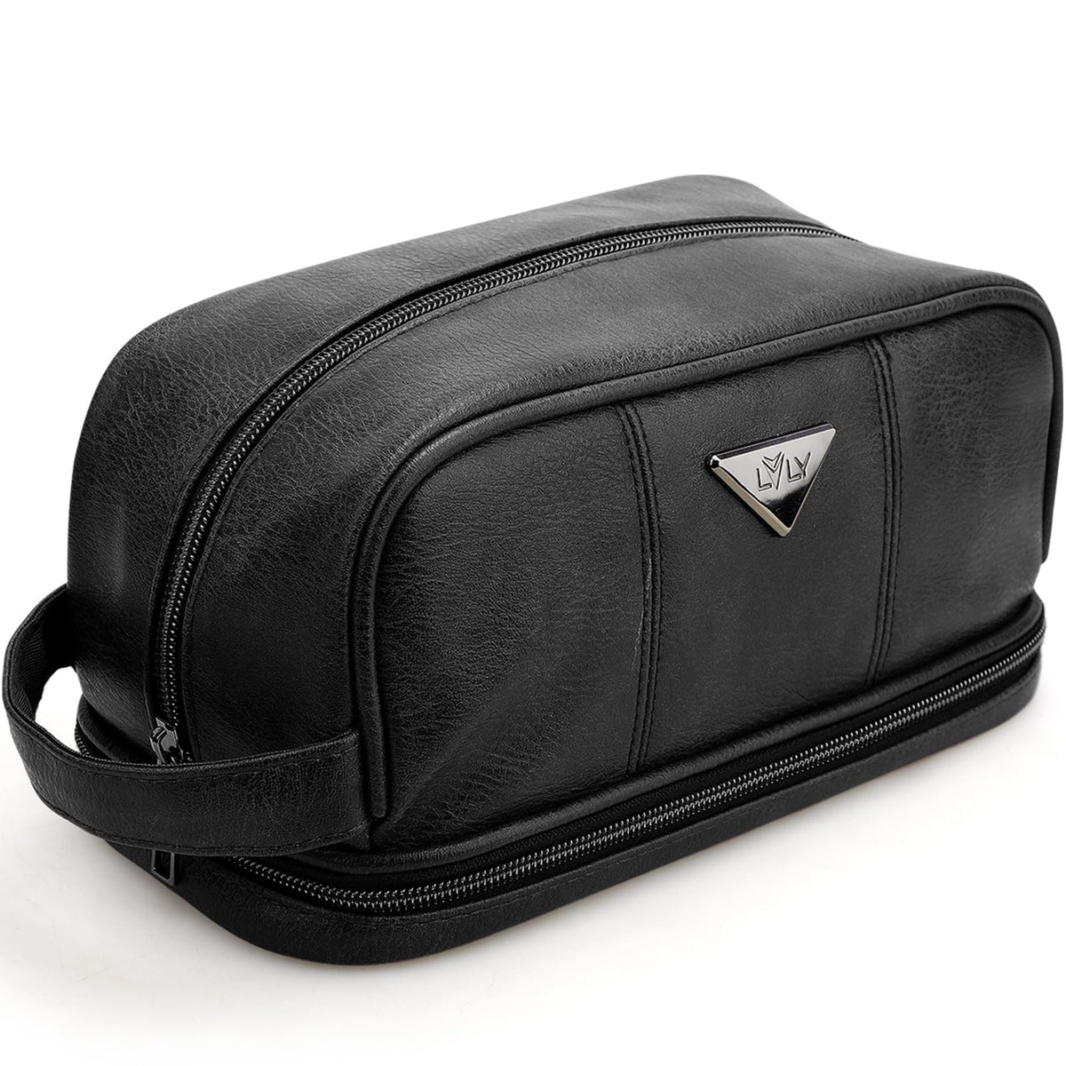 emissary Leather Travel Toiletry Bag for Men, Dopp Kit - Coffee