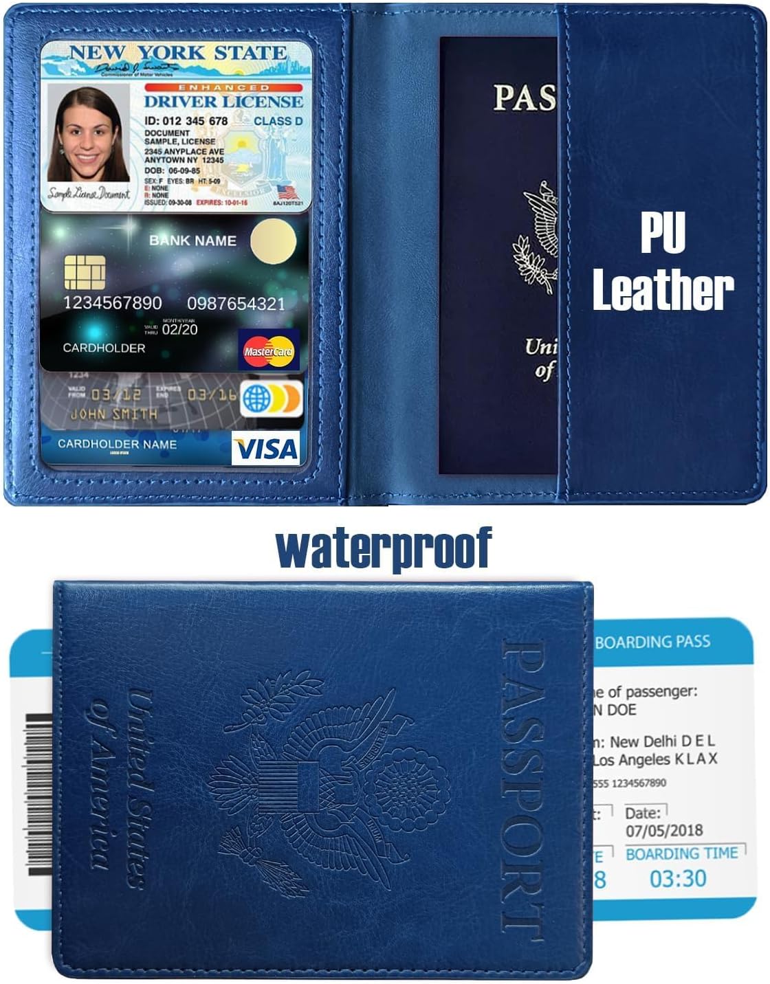 Sizobi Passport Holder for Travel Men, RFID Blocking Passport Covers Case