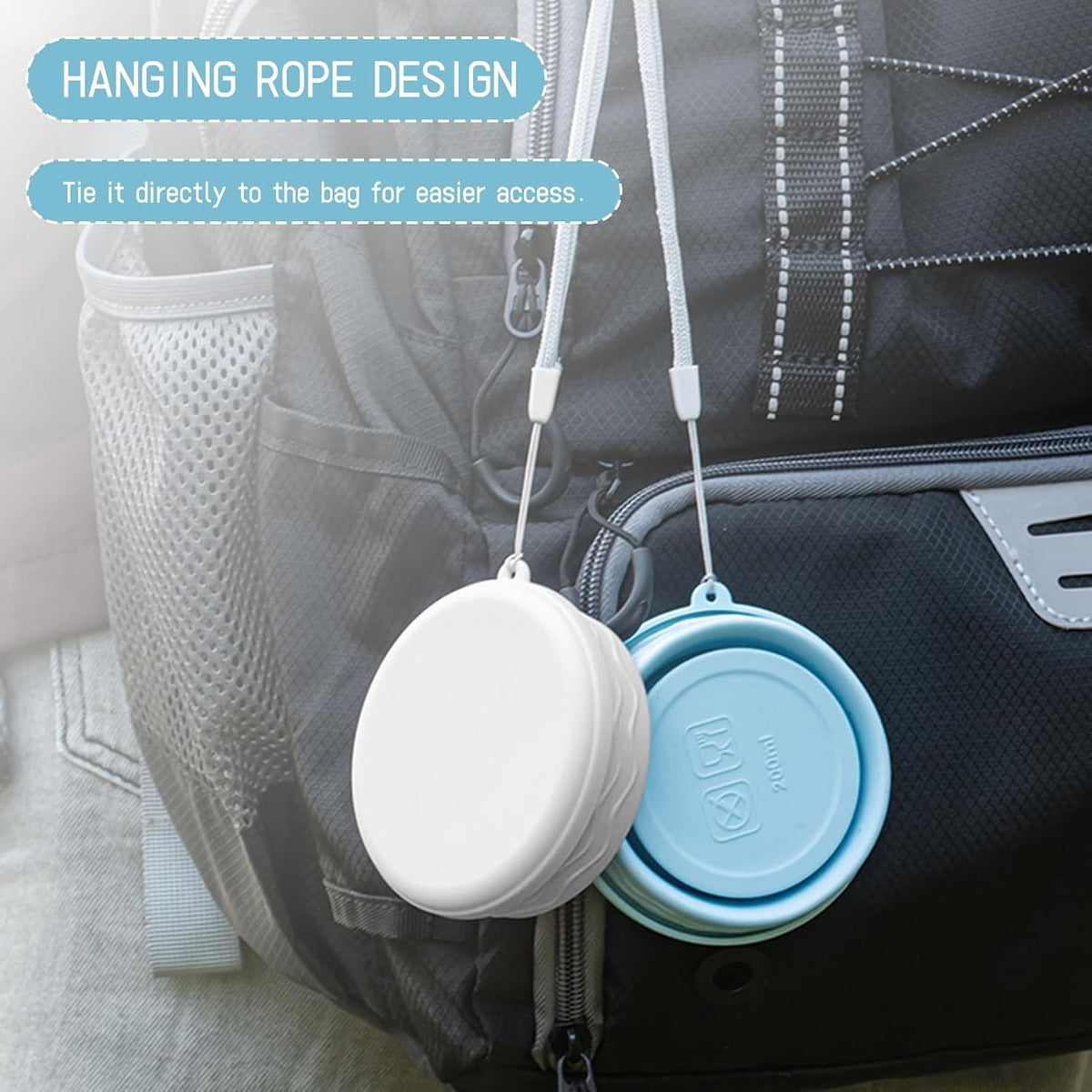 Collapsible Travel Cup,Reusable Collapsible Cup,Bpa Free Silicone Folding Cup With Stainless Steel Rim,180ml Portable Water Cups,For Party Outdoor Camping Travel Hotel - 2 Pcs(Blue,Grey)