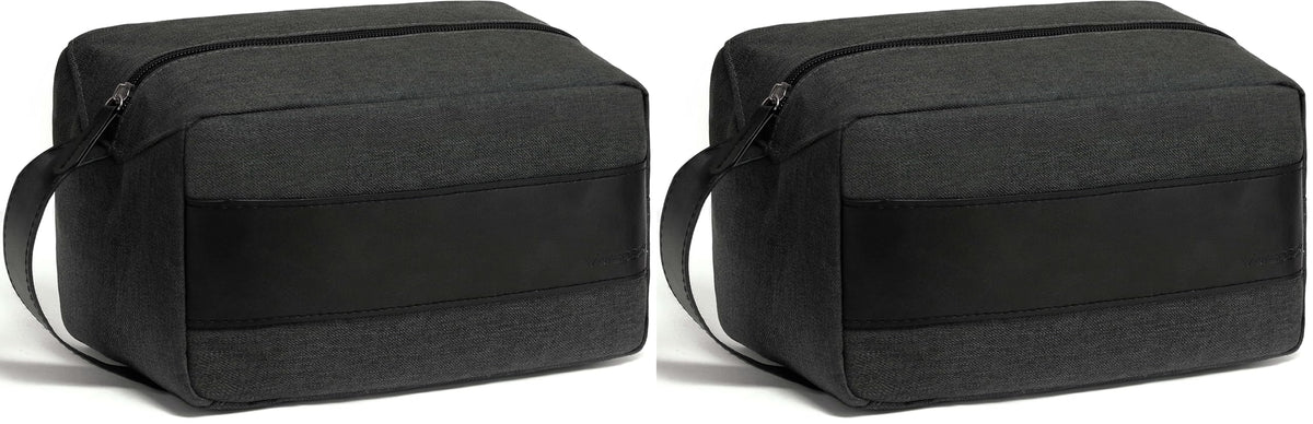 Vorspack Water Resistant Travel Toiletry Bag for Men Women - Black