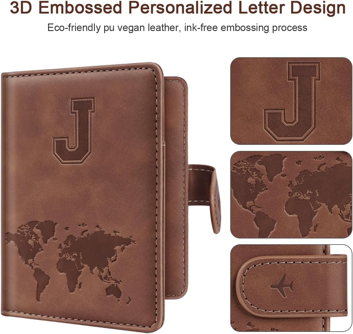 Passport Holder Wallet Cover Personalized Initial Travel Essentials
