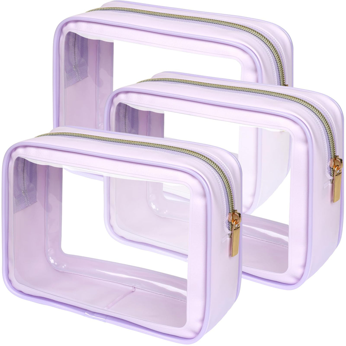 PACKISM Clear Makeup Bag Foldable - TSA Approved Toiletry Bag for Travel