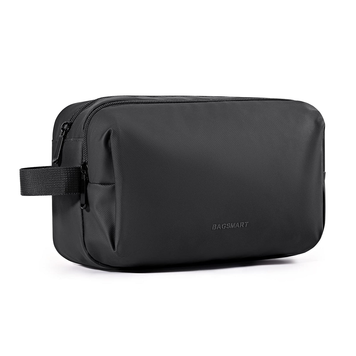 BAGSMART Toiletry Bag for Men, Travel Toiletry Organizer Dopp Kit Water-resistant Shaving Bag for Toiletries Accessories, Door Room Essentials, Black-medium