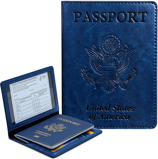 Passport Holder Wallet Cover Case RFID Blocking Slot Travel Accessories