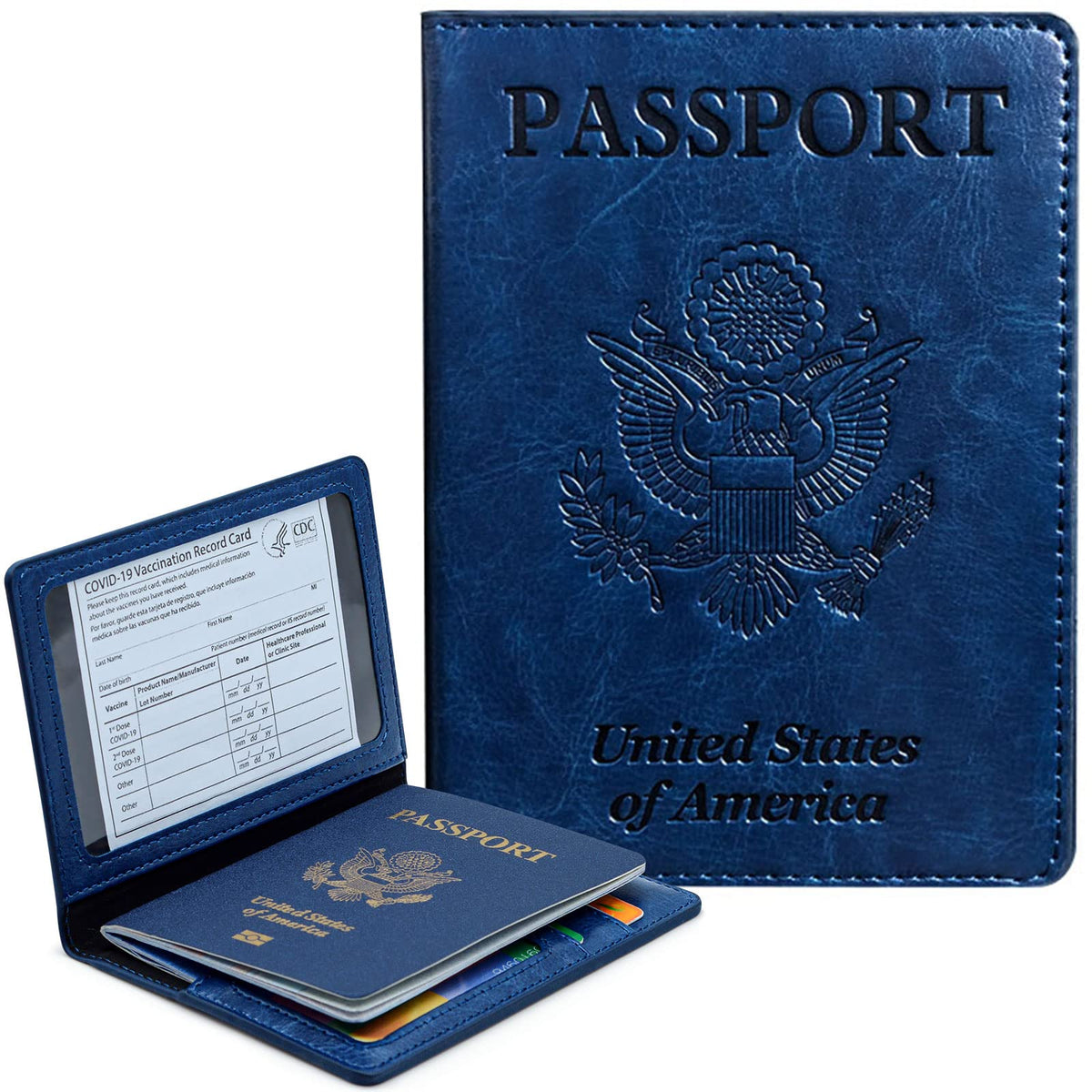 Passport Holder Wallet Cover Case RFID Blocking Slot Travel Accessories