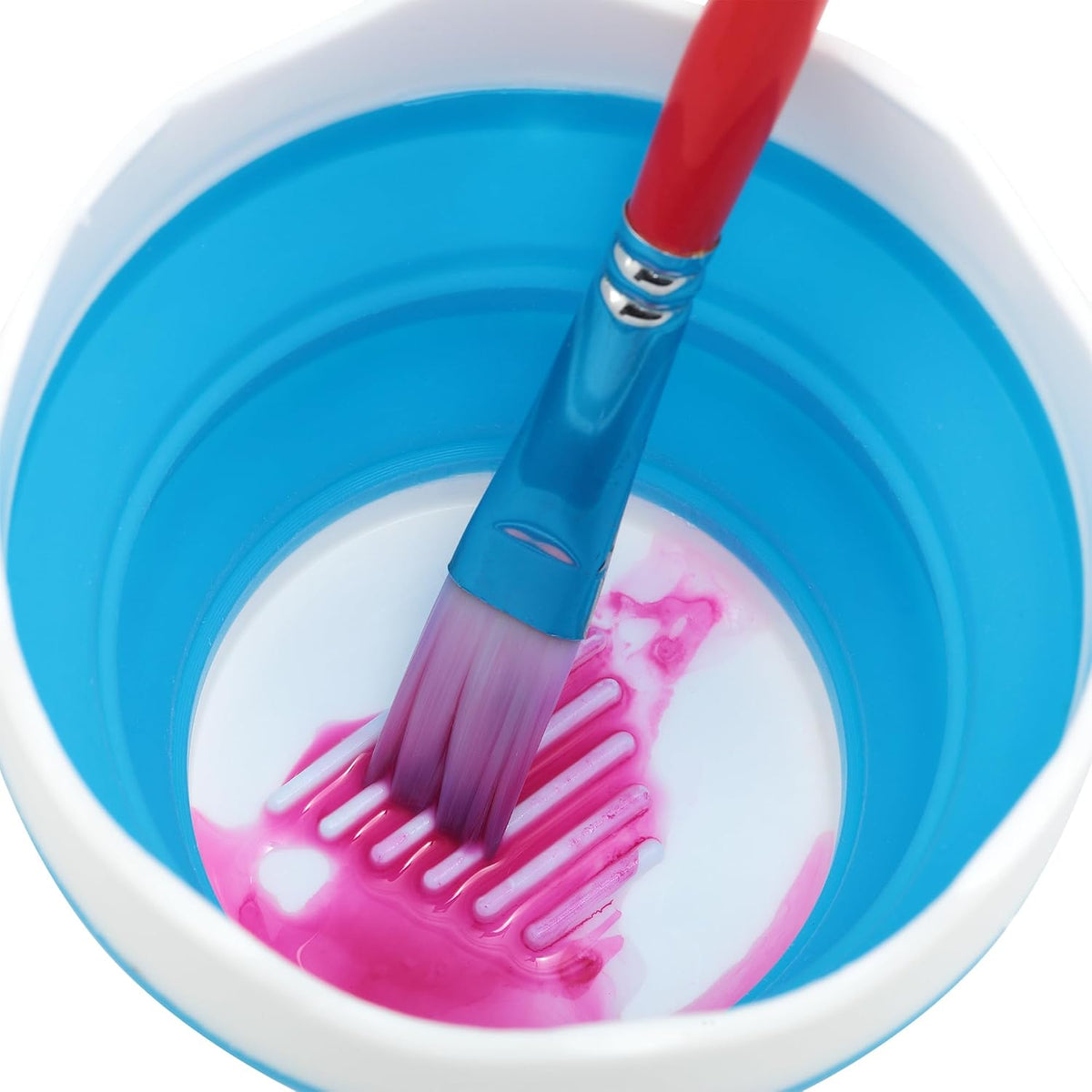 Creative Mark Collapsible Paint Brush Water Cup 10oz Capacity - Durable & Leak-Proof, Space-Saving Design, Ideal for Artists, Travel, Plein Air Painting, Mural Painters, Studio Use