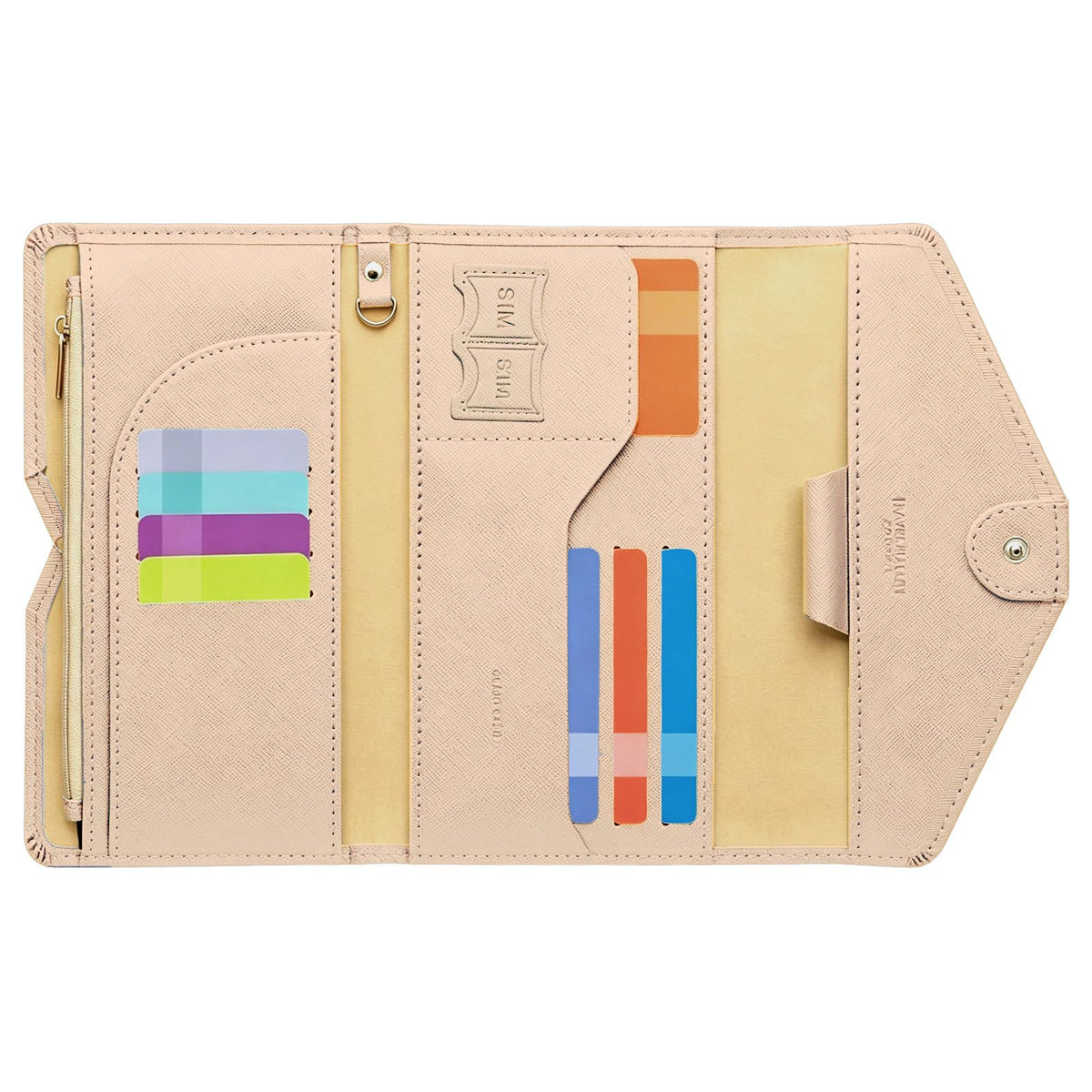 ZOPPEN Passport Holder Travel Wallet Organizer for Women,Black