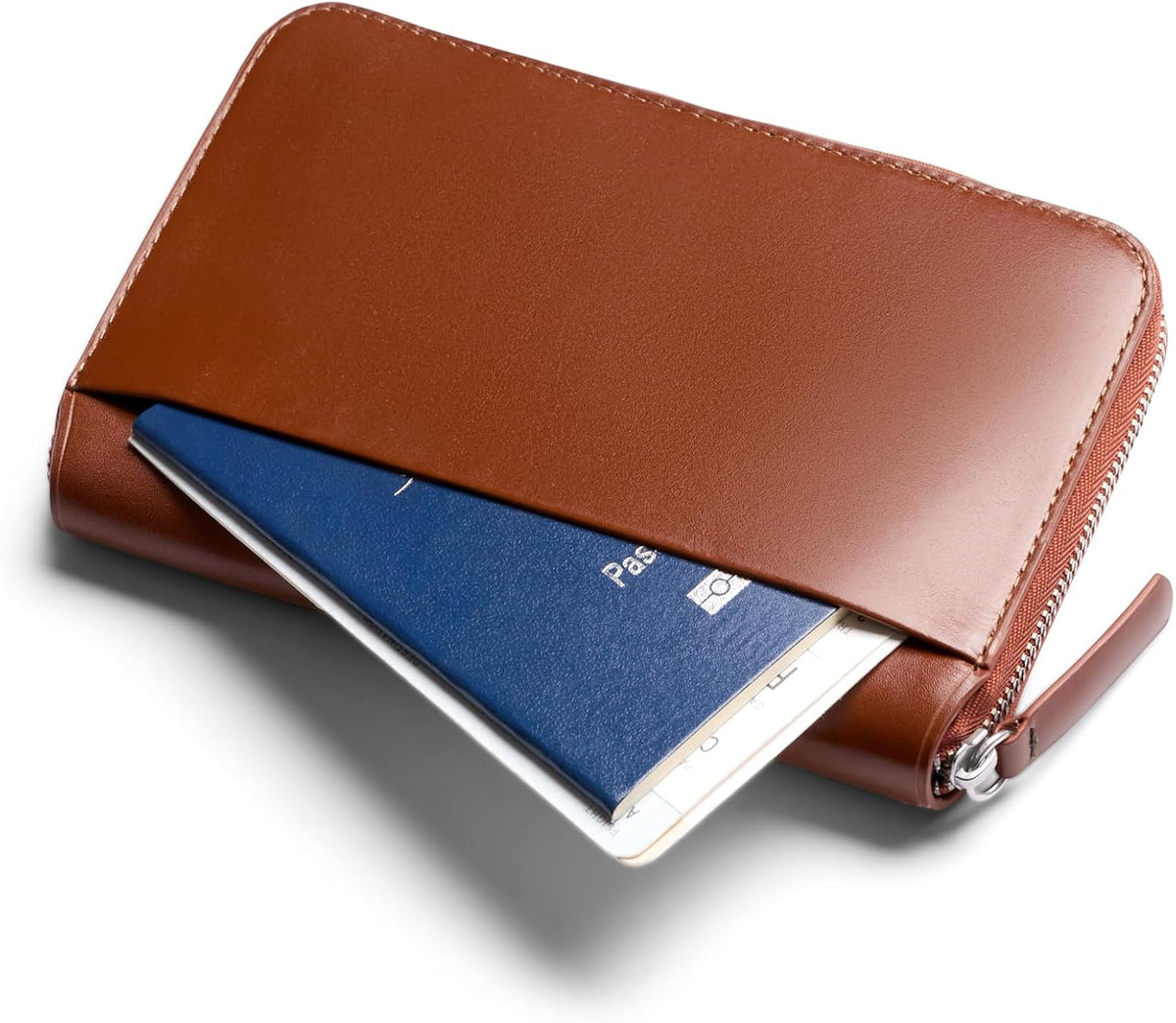 Bellroy Travel Folio, Leather Passport Wallet - Sienna