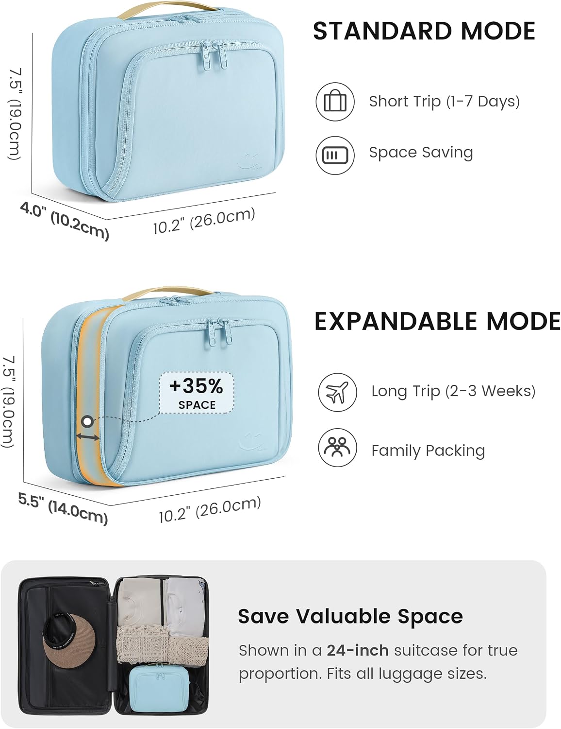 Travel Hanging Toiletry Bag for Women, Makeup Travel Organizer Cosmetic Bag