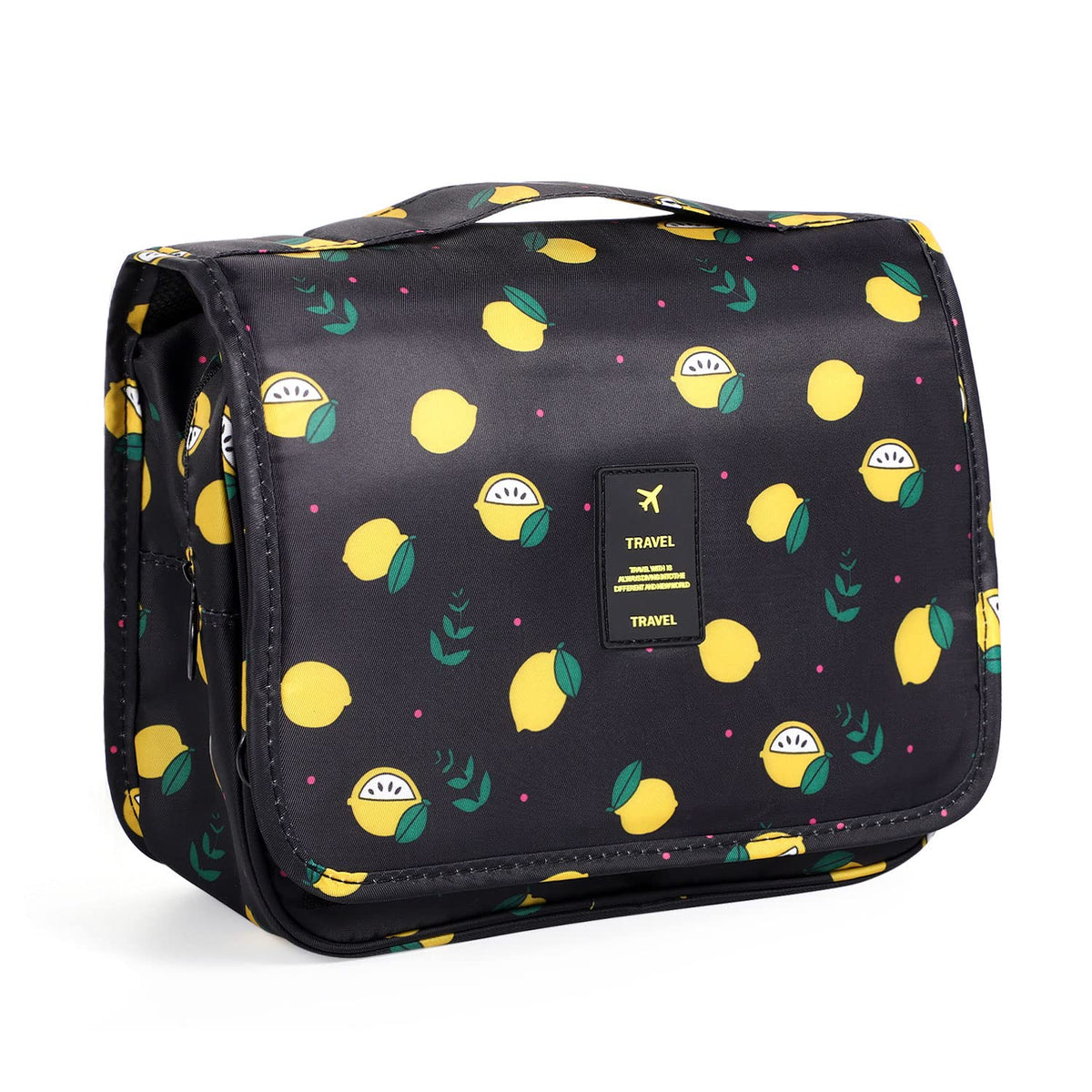 Hanging Toiletry Bag for Women, Portable Cosmetic Summer Beach Bag, Floral