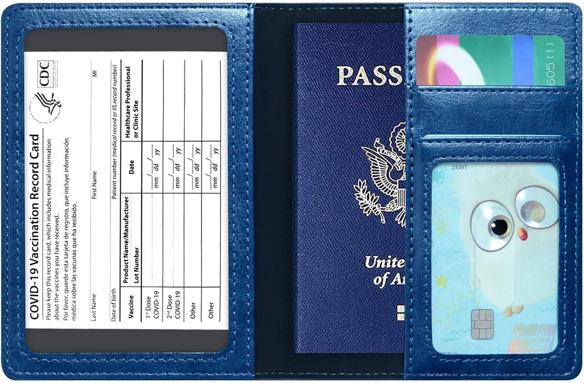 Passport Holder Wallet Cover Case RFID Blocking Slot Travel Accessories