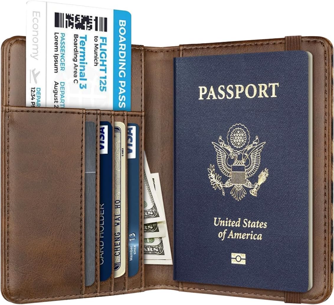 Coco Rossi Passport Holder for Travel Women Slim RFID Passport Cover Wallet