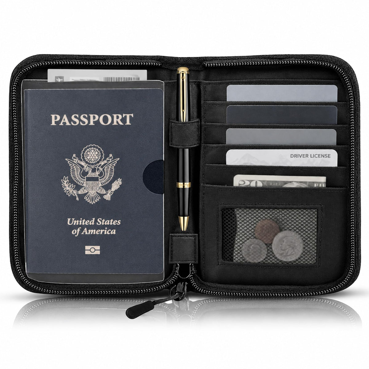 Passport Holder for Travel, RFID Blocking Wallet for Couples Men and Family