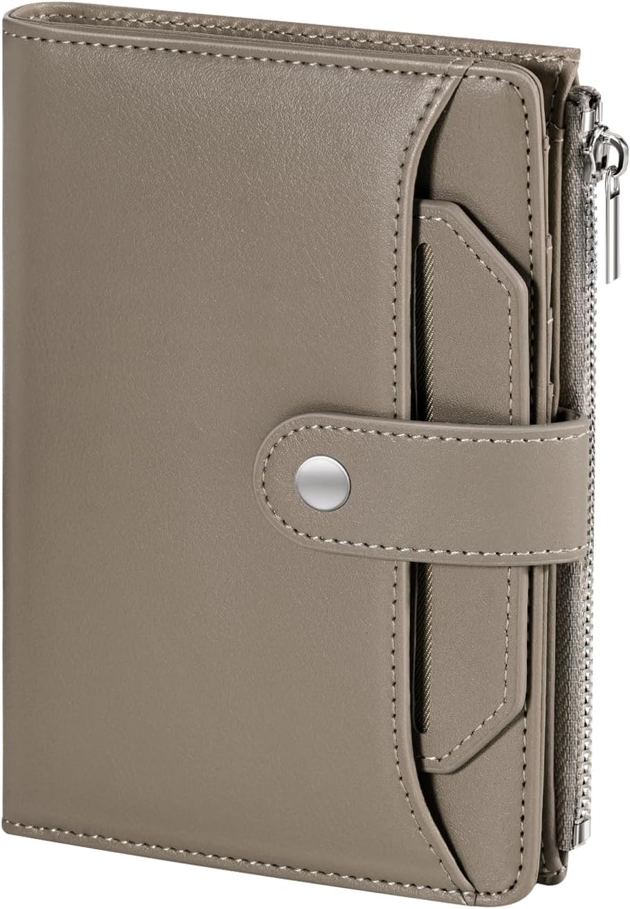 Dadanism RFID Blocking Passport Holder Travel Wallet for Women, Khaki Brown