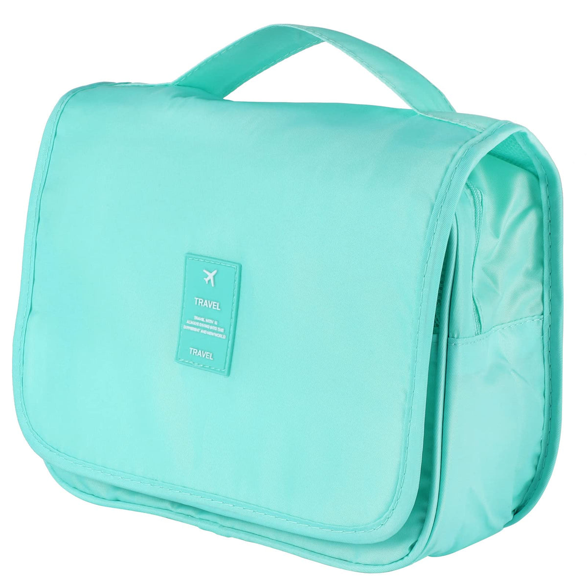Hanging Toiletry Bag for Women, Portable Cosmetic Summer Beach Bag, Floral