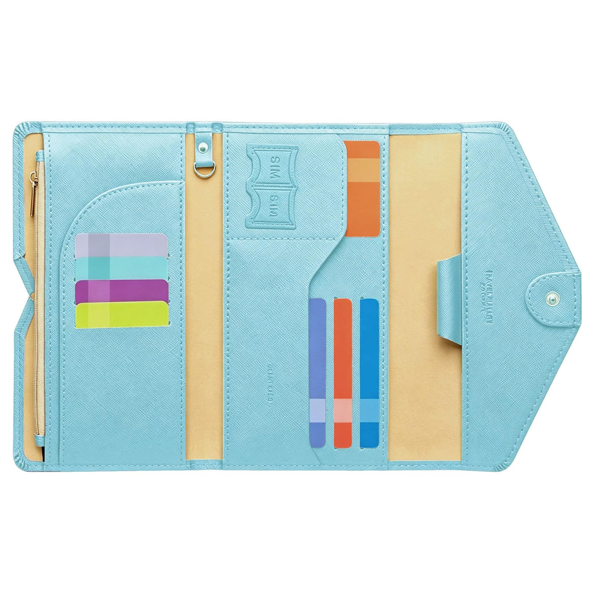 ZOPPEN Passport Holder Travel Wallet Organizer for Women,Black