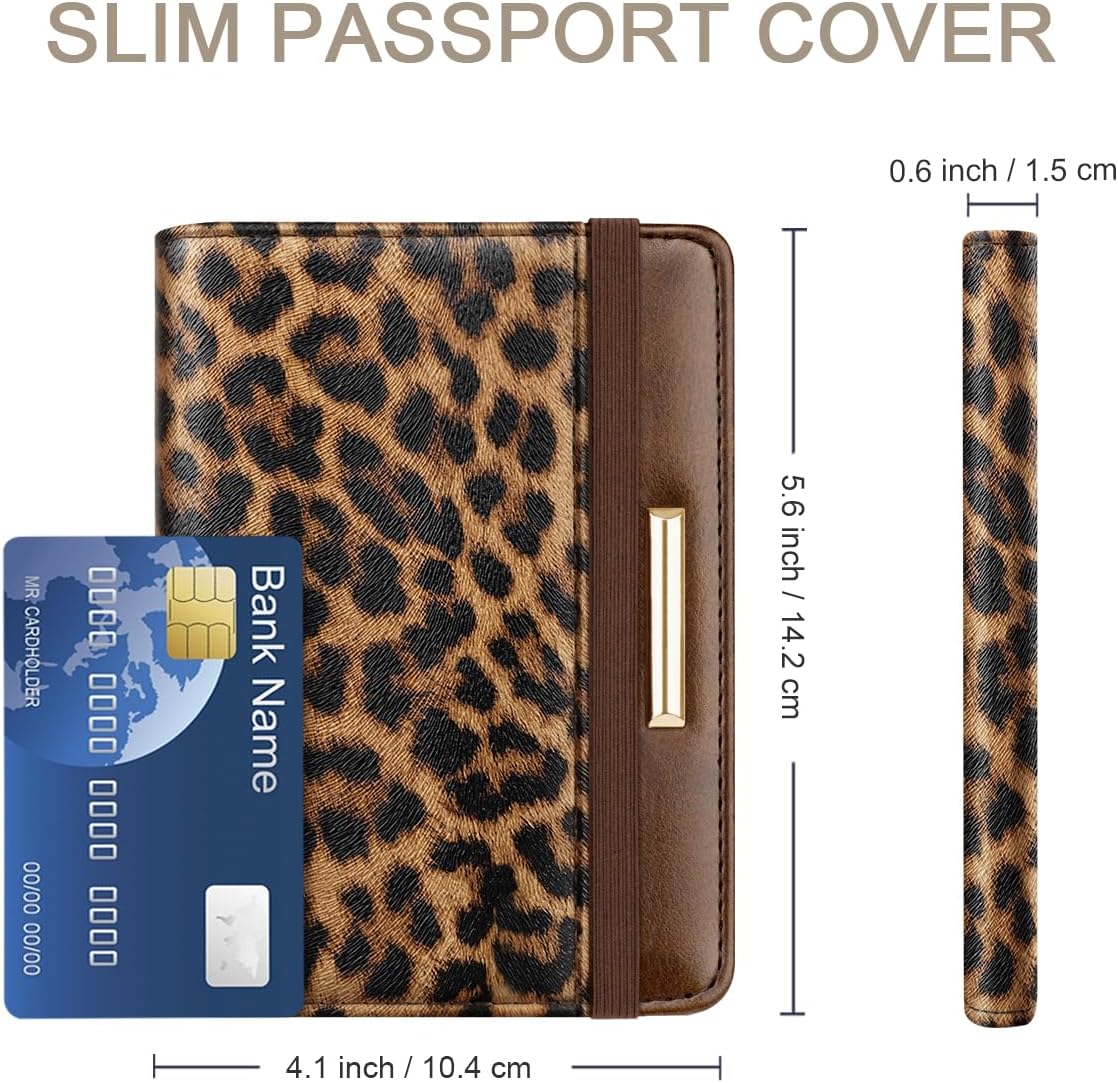 Coco Rossi Passport Holder for Travel Women Slim RFID Passport Cover Wallet