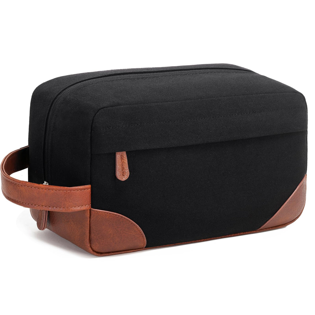 Vorspack Canvas Travel Toiletry Bag for Men, Medium, Black