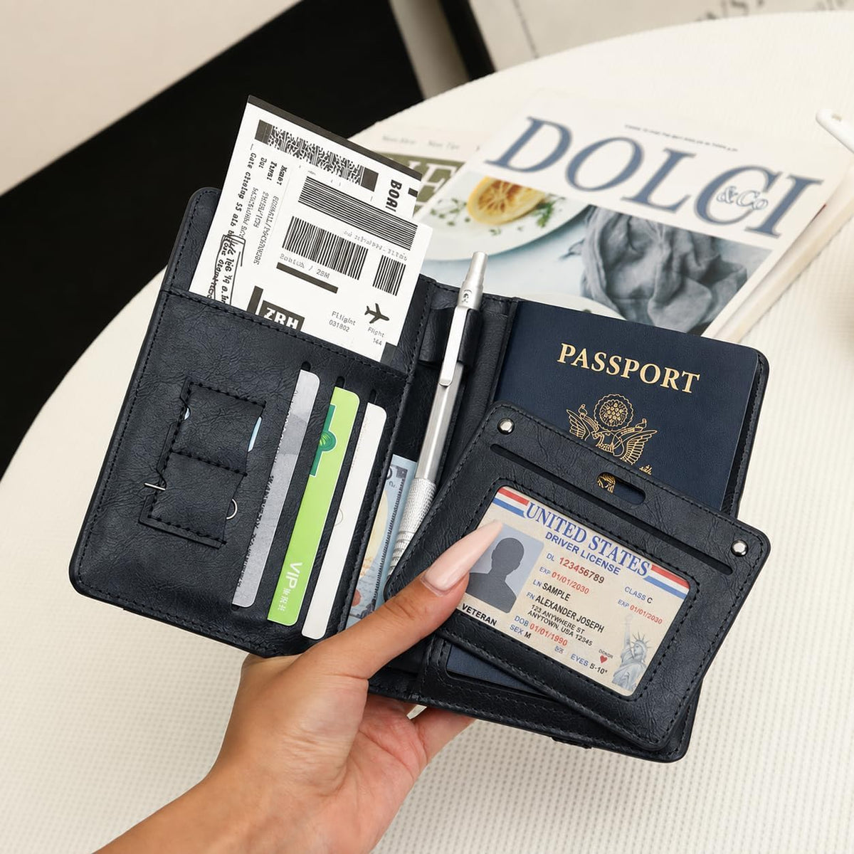 RFID Passport Holder for Travel, Slim Passport Wallet Travel