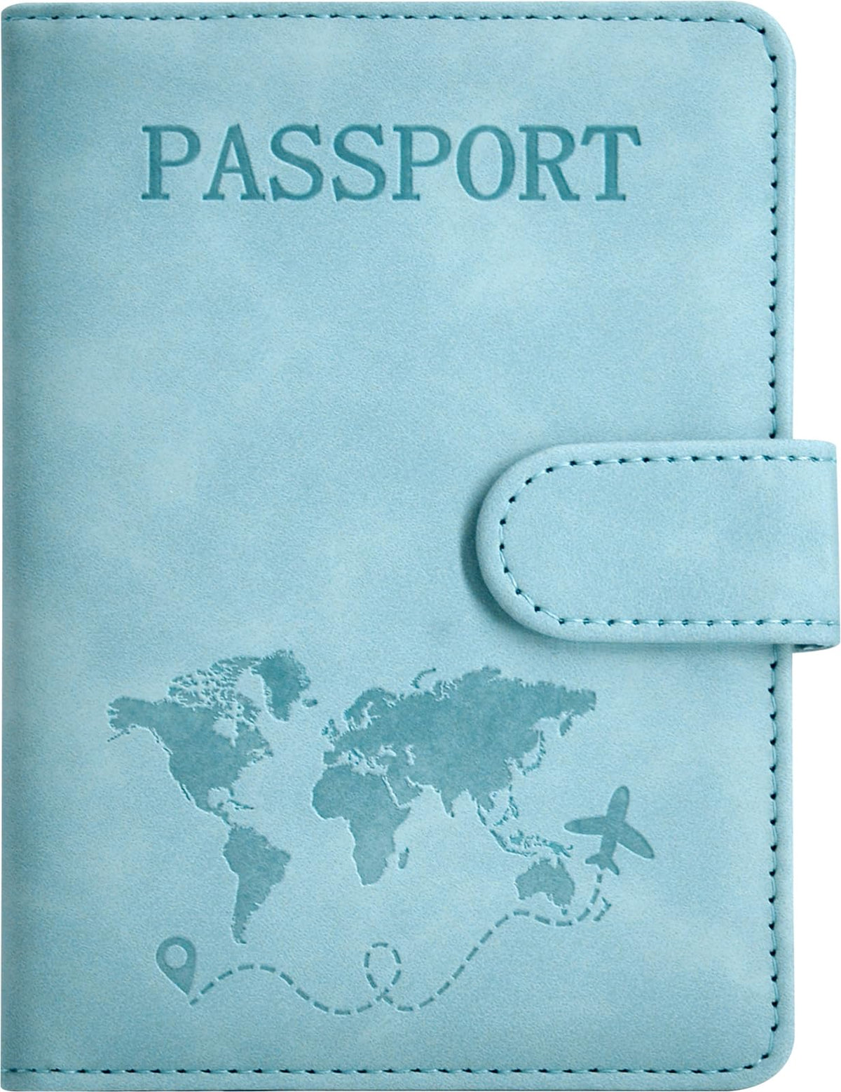 Passport Holder, Leather Travel Wallet RFID Blocking Card Cases Cover
