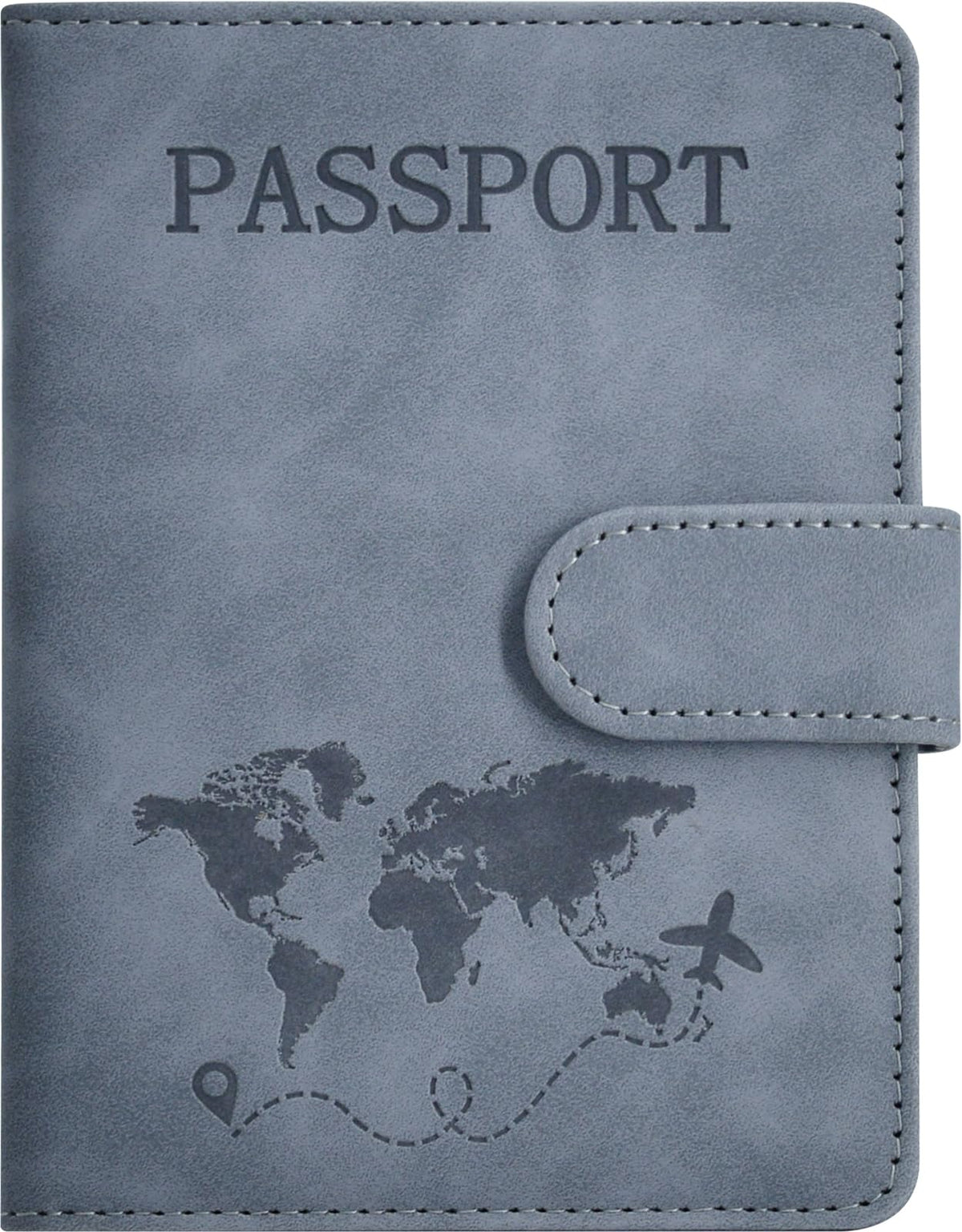 Passport Holder, Leather Travel Wallet RFID Blocking Card Cases Cover