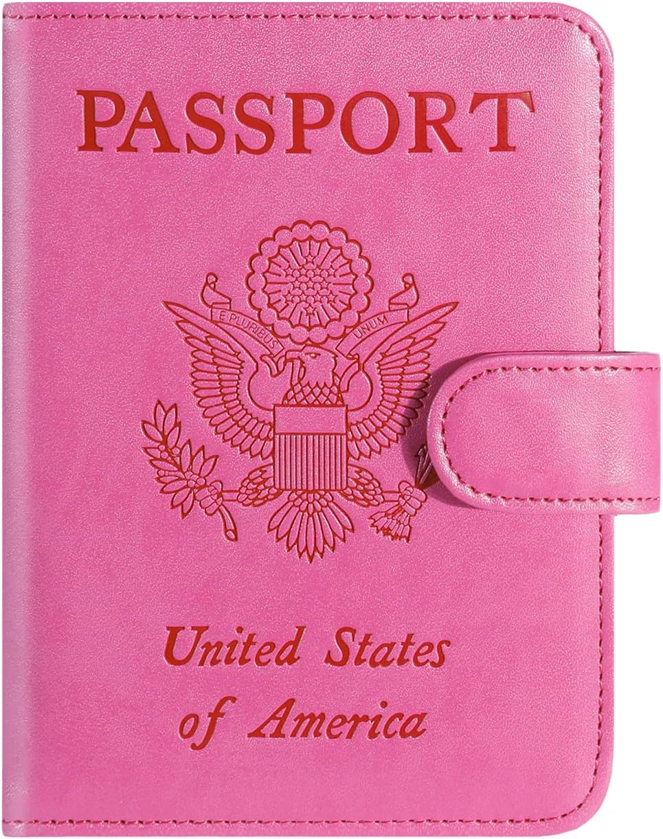 Passport Holder Cover Wallet RFID Blocking, Travel Essentials