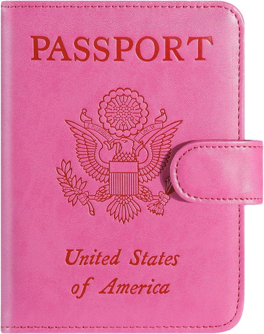 Passport Holder Cover Wallet RFID Blocking, Travel Essentials