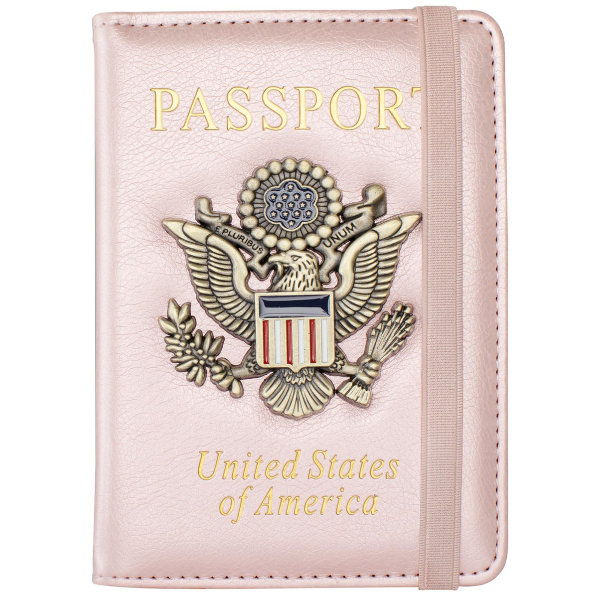 Passport Holder and Card Slot Combo RFID Blocking Leather Travel Passport Wallet for Men and Women US Passport Cover, Blue