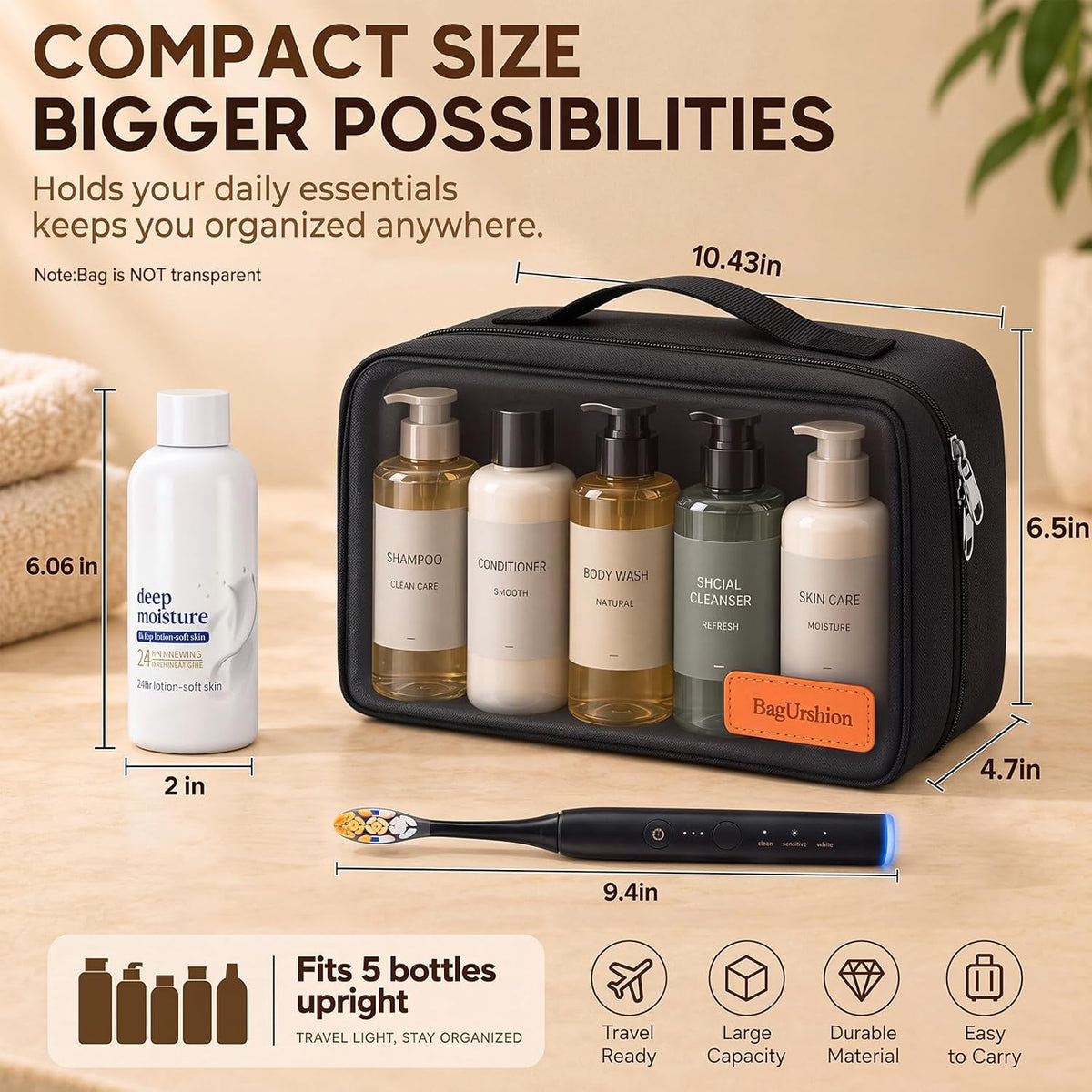 Toiletry Bag for Men,Mens Travel Toiletry Bag Organizer