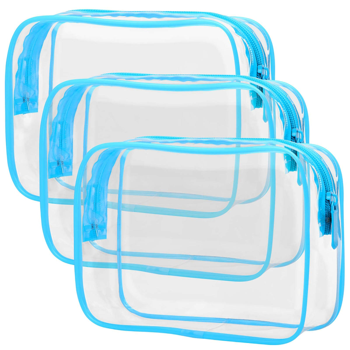 PACKISM TSA Approved Toiletry Bag - Clear Makeup Bag for Travel, Rose Pink