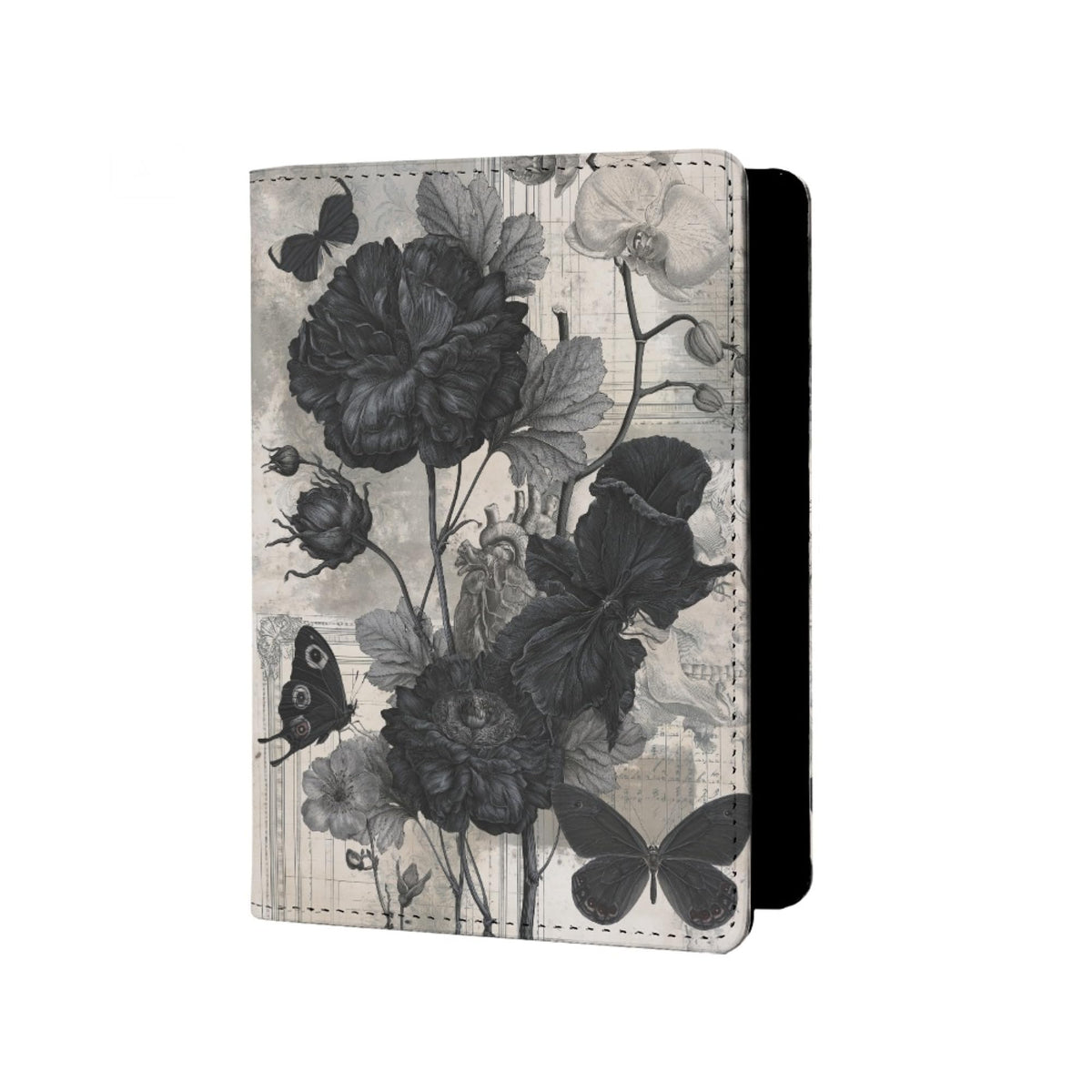 Mens Retro Skull Passport Holder for Travel Womens Skeleton Passport Cover Protector with Credit Card Slots Card Case Cover Black Orange Rainbow Onesize