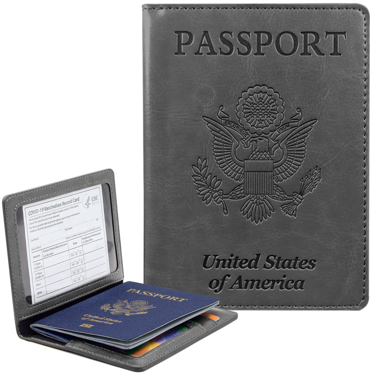 Passport Holder Wallet Cover Case RFID Blocking Slot Travel Accessories