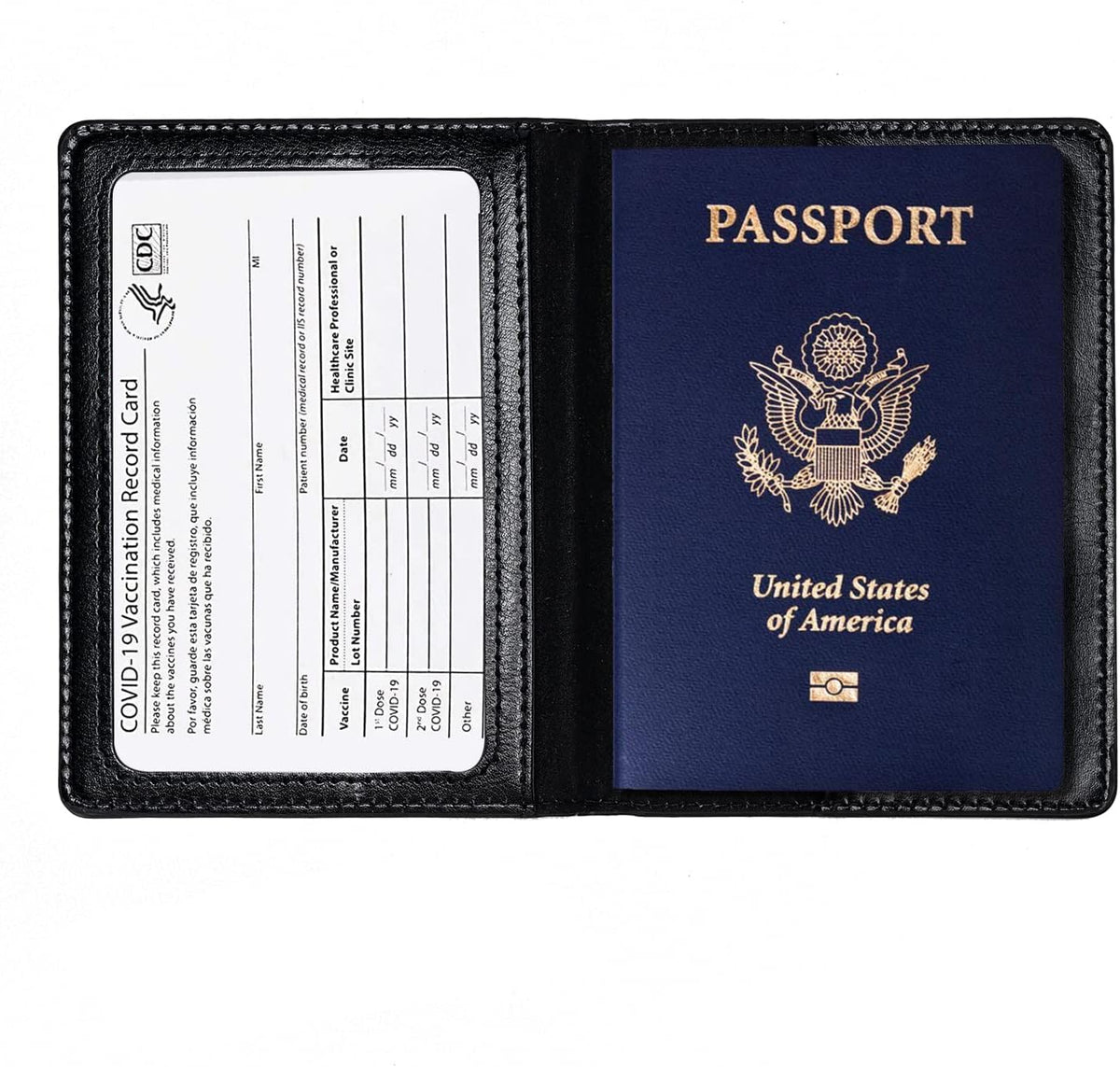 2 Pcs Passport Holders，Ultra Slim Passport Wallet for Travel Essentials