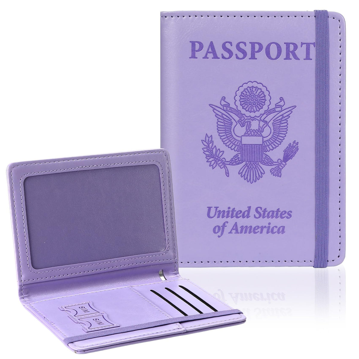 Passport Holder for Travel, RFID Blocking Passport Cover with Pen Holder Leather Passport Wallet Case Travel Must Haves Accessories Passport Book Card Holder for Family Travel Essentials Gifts, Pink