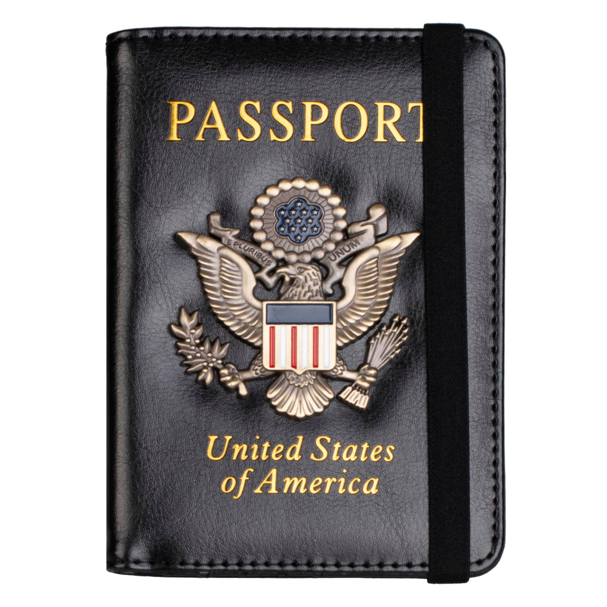 TOURSUIT RFID Blocking Passport Holder, Leather Travel Wallet, Dark Blue