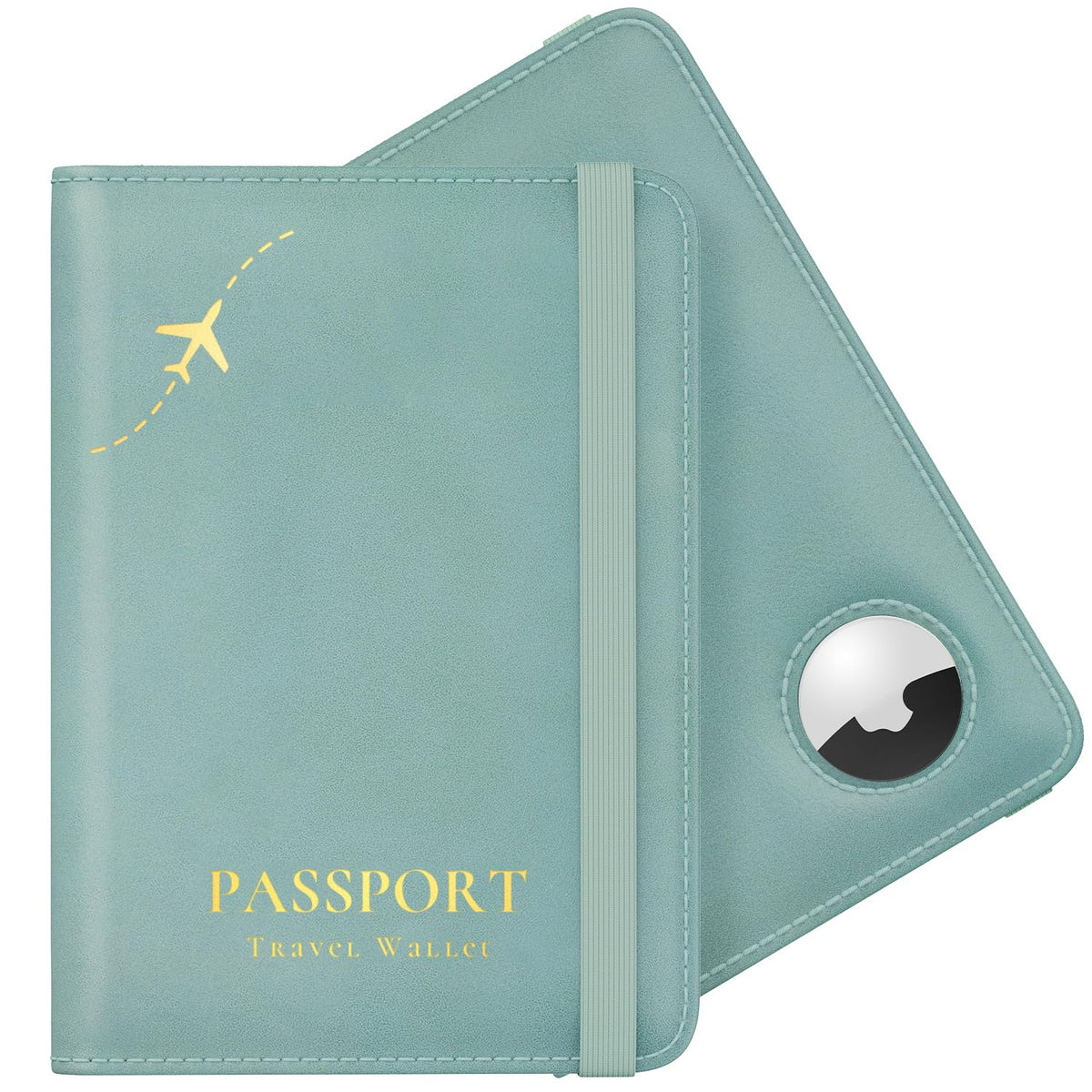 Stouchi AirTag Passport Holder – Slim RFID Travel Wallet