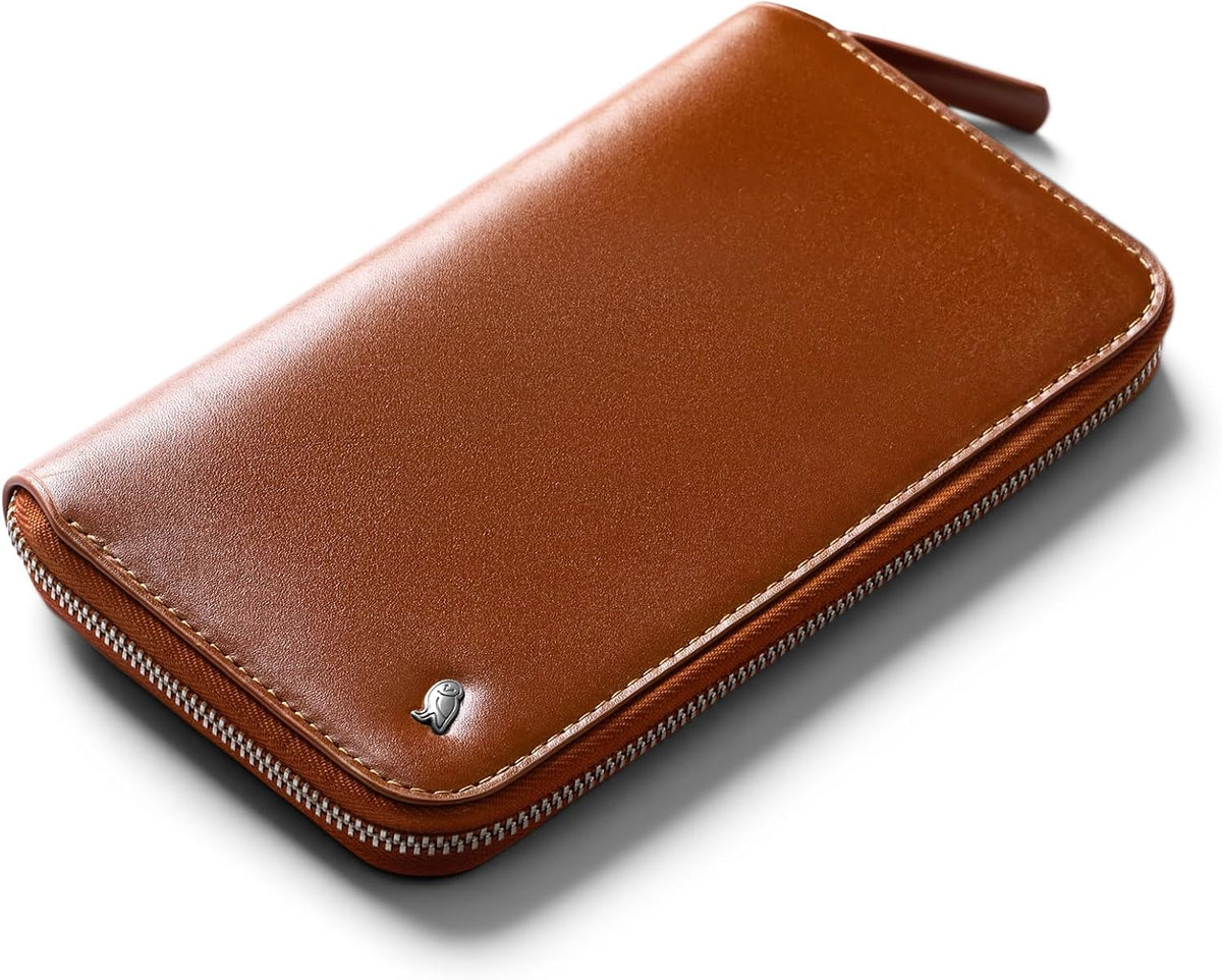 Bellroy Travel Folio, Leather Passport Wallet - Sienna