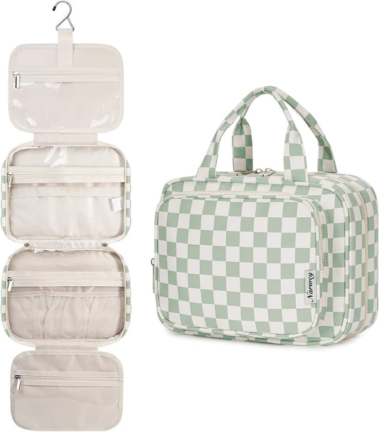 Narwey Hanging Toiletry Bag for Women, Travel Makeup Cosmetic Organizer Bag