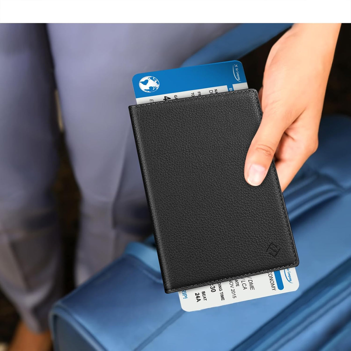 FINTIE Passport Holder, Slim Travel Wallet RFID Blocking Card Case Cover