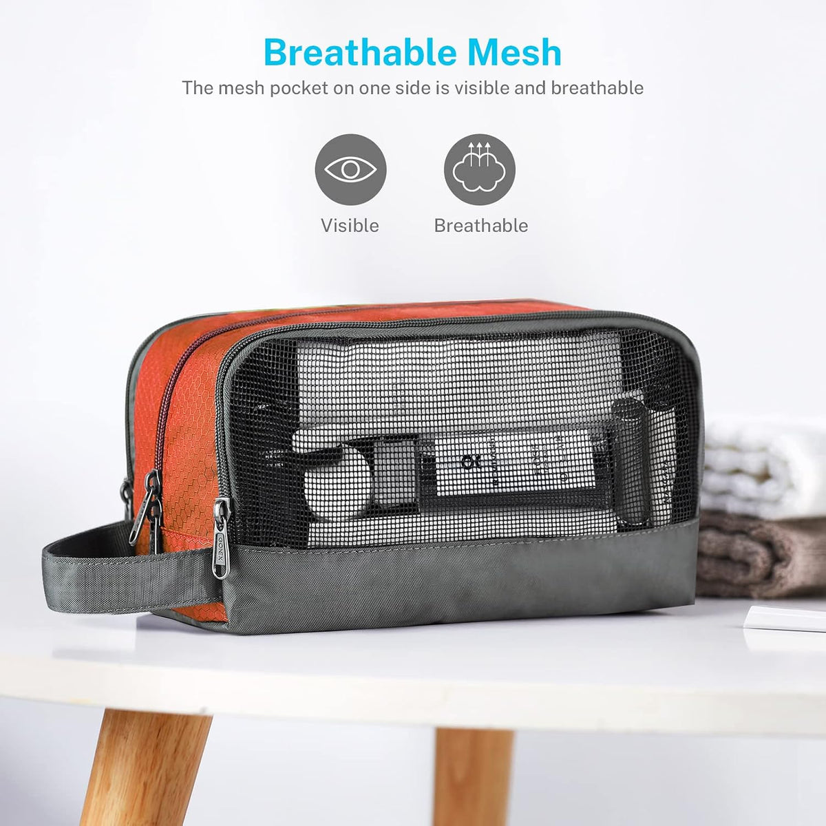 Gonex Travel Toiletry Bag for Men, Water Resistant Dopp Kit for Toiletries