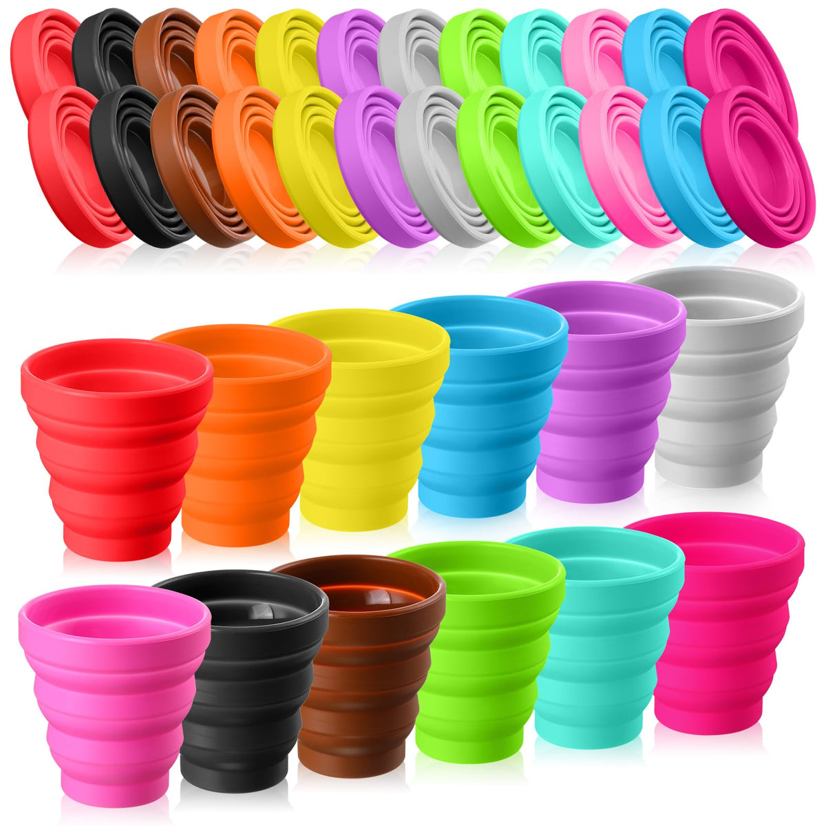 Umigy Silicone Collapsible Cup Without Lids Travel Portable Cup