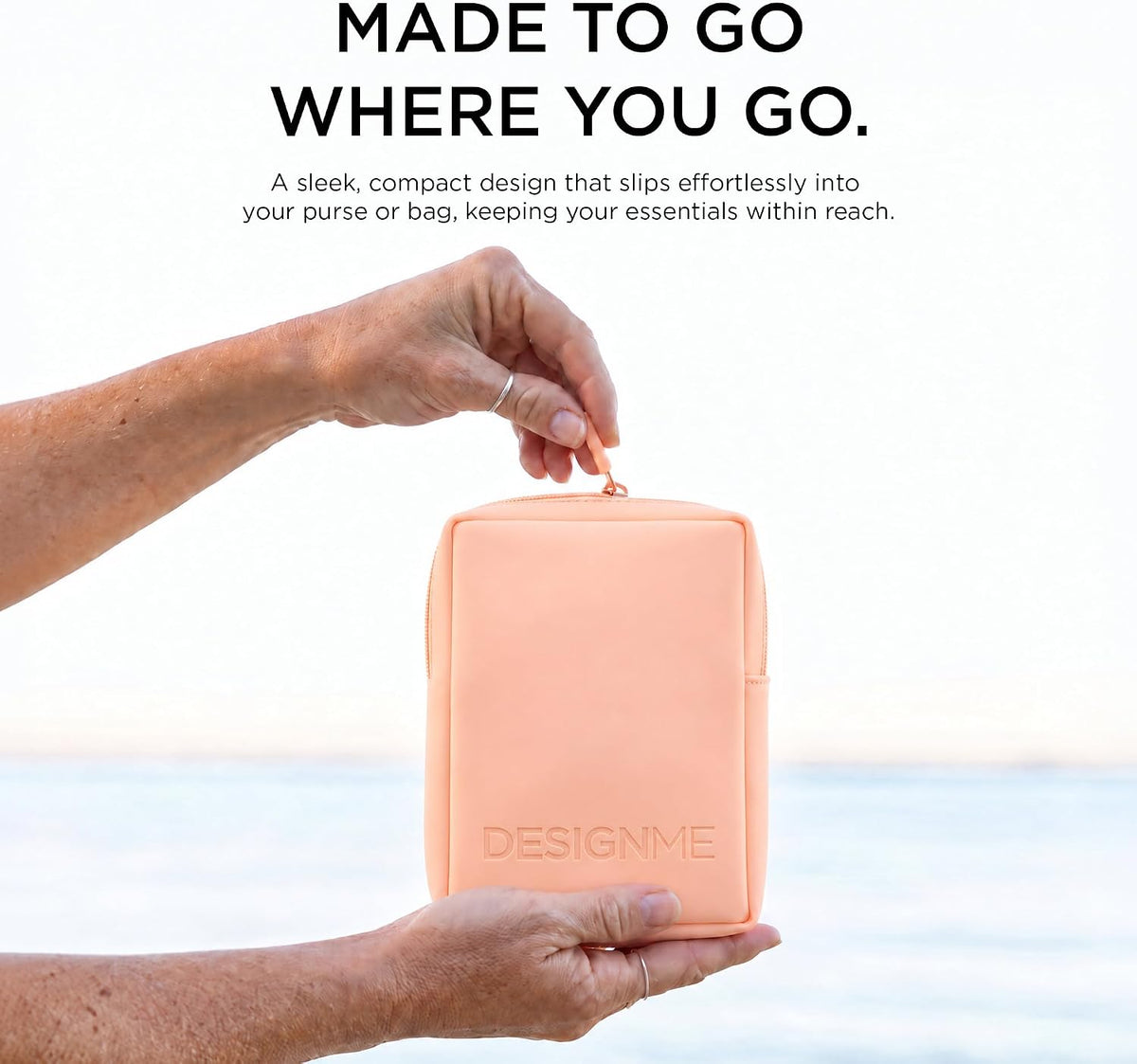 DESIGNME HOLD.ME Cosmetic Pouch | Makeup Travel Bag | Compact Toiletry Bag